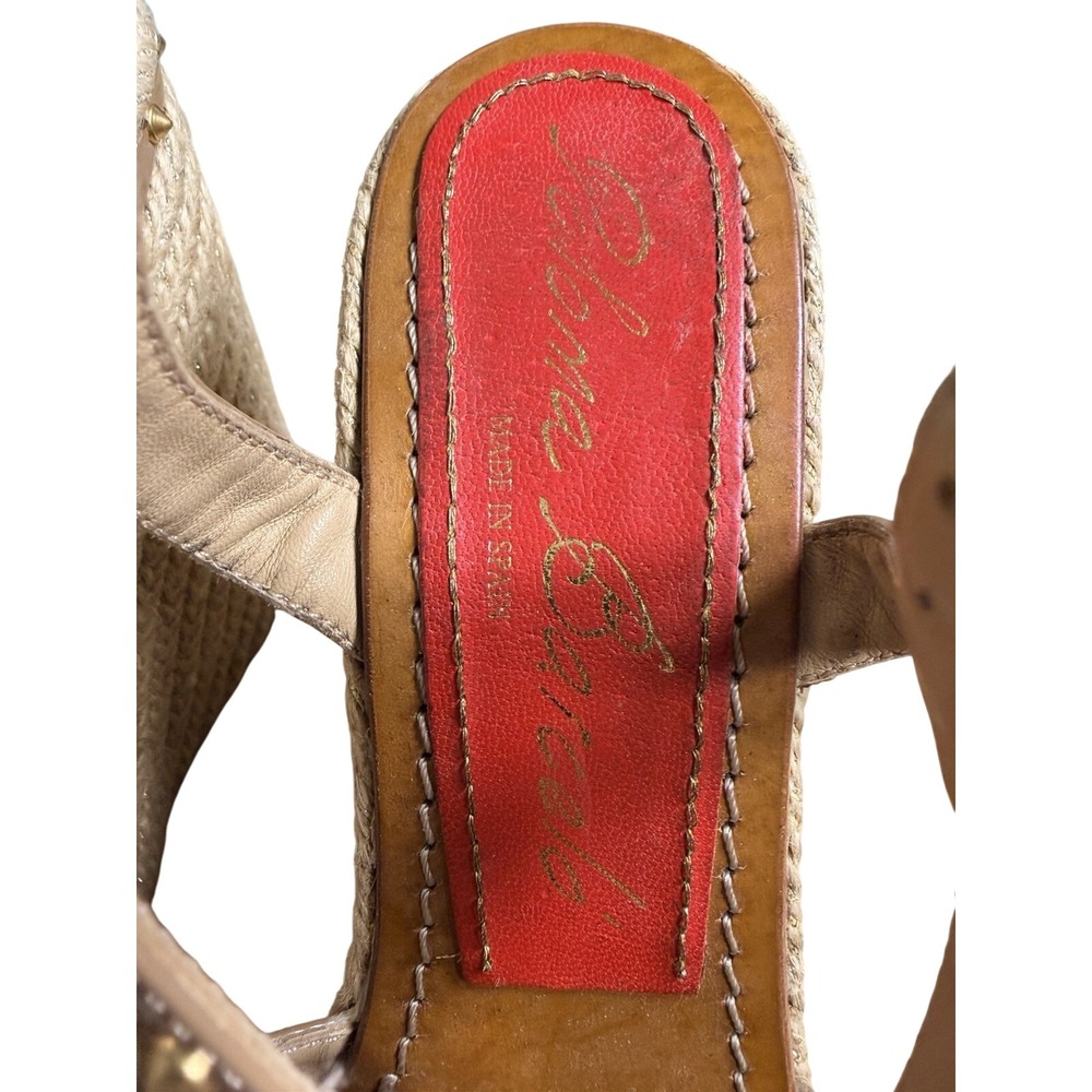 Beverly Feldman Love & Desire Sandals Sz 10 Studded Espadrille Heels Spain - Picture 7 of 16
